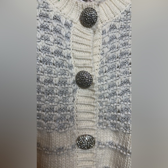Kate Spade Jewel Button Textured Cardigan - Picture 8 of 9